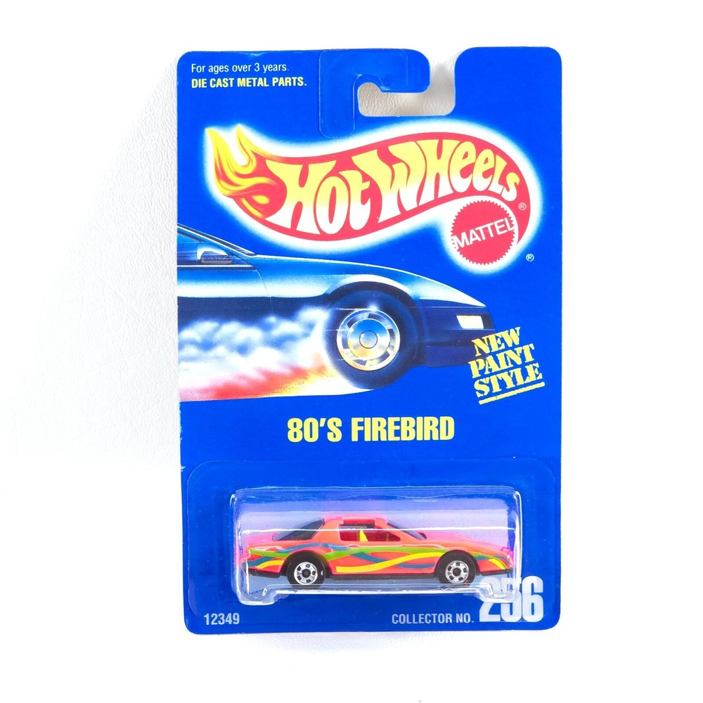 VTG 1991 Hot Wheels 80s FIREBIRD Blue Card Collector Number 256 MOC 5SP BW